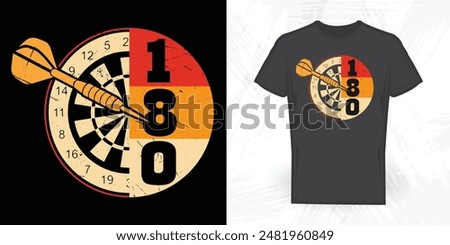 Funny Dart Throwing Player Vintage Dart T-shirt Design