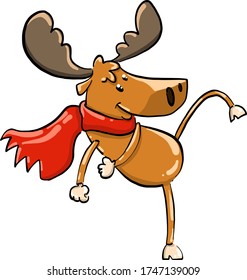 Hirsche, Illustration, Vektor auf weißem Hintergrund