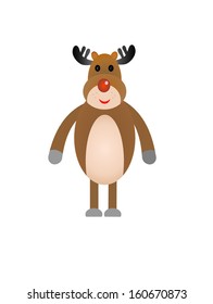 funny deer on a white background, vectorial illustration