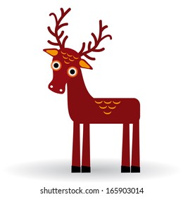 Funny deer on a white background. vector