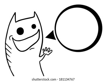 Funny design of happy character