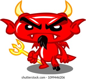 Funny Devil vector cartoon
