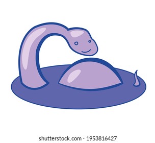 Funny dinosaur by vector, computer graphic colorful and cute