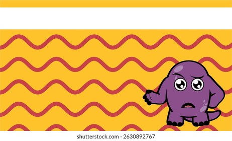 funny dinosaur character cartoon expression background in vector art