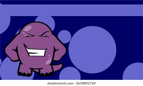 funny dinosaur character cartoon expression background in vector art