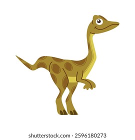Funny dinosaur childish cartoon character