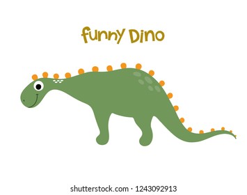 Funny dinosaur illustration