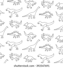 funny dinosaur outline pattern
