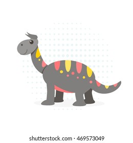 funny dinosaur toy. flat vector illustration isolated on white background