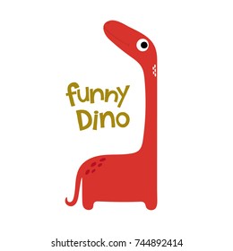 Funny dinosaur. Vector illustration