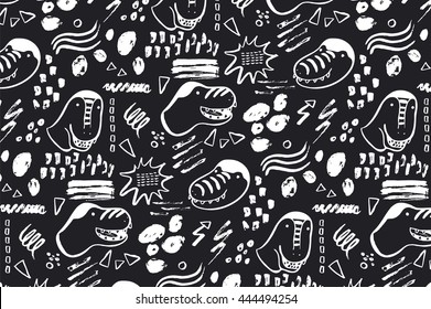 funny dinosaurs graphic color vector pattern
