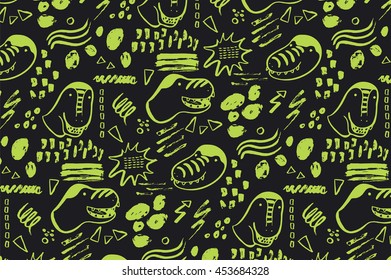 funny dinosaurs graphic color vector pattern