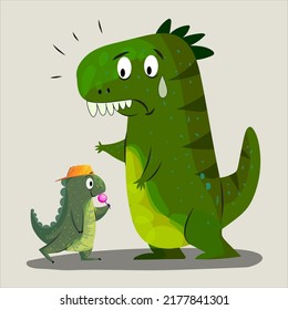 Funny dinosaurs happy icon,character,mascot vector illustration.