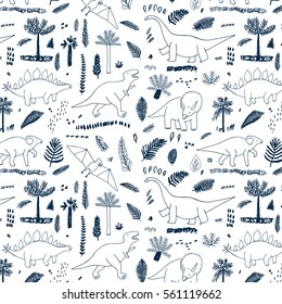 Seamless Pattern Summer Tropical Island Mediterranean Stock Vector ...