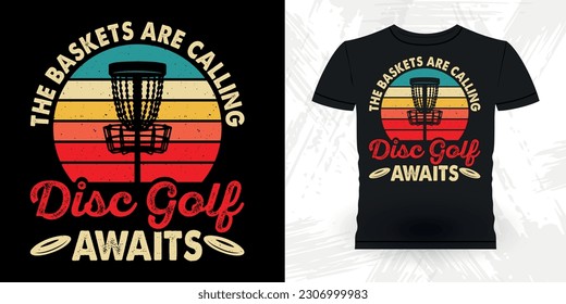 Funny Disc Golfer Retro Vintage Disc Golf T-shirt Design