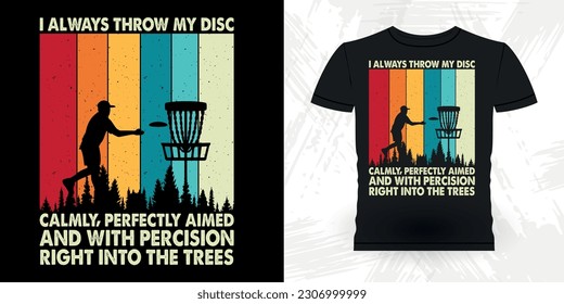 Funny Disk Golfer Retro Vintage Disk Golf T-Shirt Design