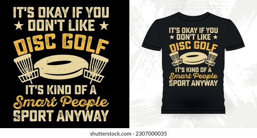 Funny Disc Golfer Retro Vintage Disc Golf T-shirt Design