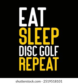 Funny Disc Golfer Tipografía Disco Golf Ilustración vectorial Diseño de camiseta