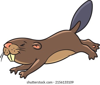 Buceador de buceo divertido. Ilustración vectorial infantil