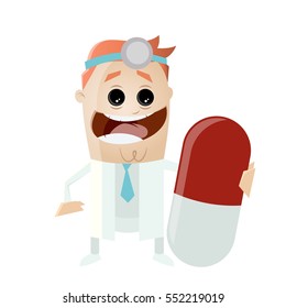Similar Images, Stock Photos & Vectors of funny doctor with big pill ...
