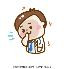 Funny Doctor character Vector on  Background
