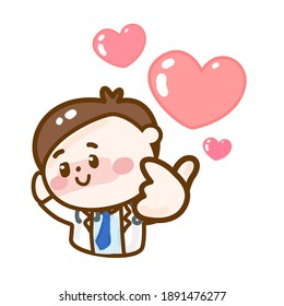 Funny Doctor character Vector on  Background