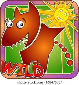Funny dog, Abstract, Flat style, vector