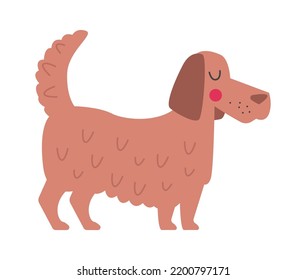Funny Dog Animal. Vector illustration