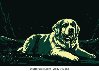 funny dog with beautiful eyes vector illustration