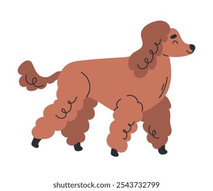 Divertida raza de perro como Ilustración vectorial de cuatro patas amigo