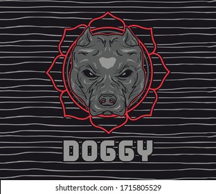 Funny dog breed making angry face feeling so sad and serious dog