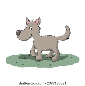 Funny Dog Cartoon Vector Illustration