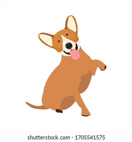 Funny dog clip art illustration with cartoon style