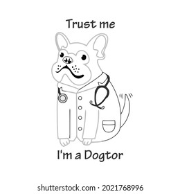 funny dog design doctor dogtor mouse pad design vector illustration for use in design and print wall art poster canvas