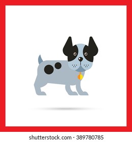 Funny dog with ears up