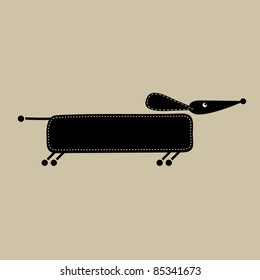 Funny dog, frame with place for your text