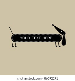 Funny dog, frame with place for your text