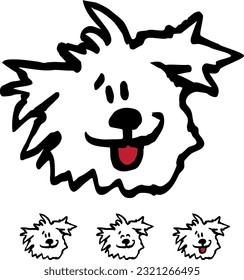 Funny Dog Head logo character