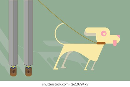 funny dog illustration 