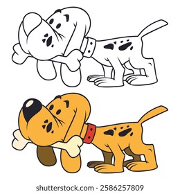 Funny dog. Illustration concept template for website, web landing page, banner, presentation, social, poster, promotion or print media.