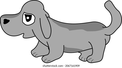 Funny Dog Isolated Animal Vector