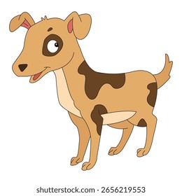 Funny dog isolated on white background svg