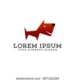 funny dog logo design concept template