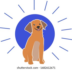 Funny dog for logo, t-shirt print, sticker