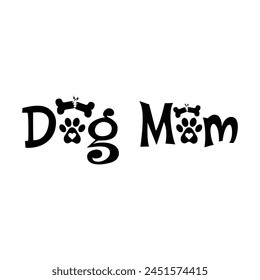 funny dog mama vector design  svg