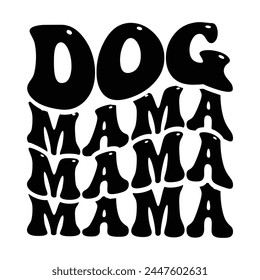 Funny dog mama wave design svg