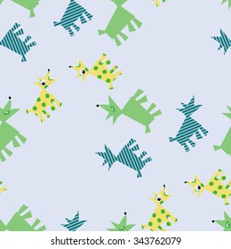 Funny dog on a soft blue background.