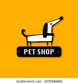 Funny Dog, Pet Shop Logo For Your Design