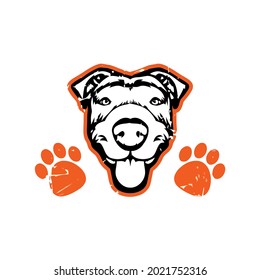 funny dog pitbull face dog lover sticker design vector illustration for use in design and print wall art poster canvas