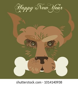 Funny Dog. Puppy. Character design for dog pet lovers. Isolated vector illustration.